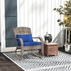 Aghana Digitals 3-in-1 Outdoor PE Rattan Adirondack Rocking Chair with High Back, Cushioned Seat & - 3 of 4