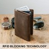Top Grain Leather Trifold Wallet for Men | Ultra Strong Stitching | Handcrafted Argentinian Leather | RFID Blocking | - 3 of 4