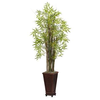Nearly Natural 5.5-ft Grass Bamboo Plant w/Decorative Planter