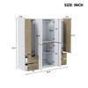Bella Depot 67.9''H Wooden Wardrobe Storage for Bedroom,with 4 Drawers - 4 of 4