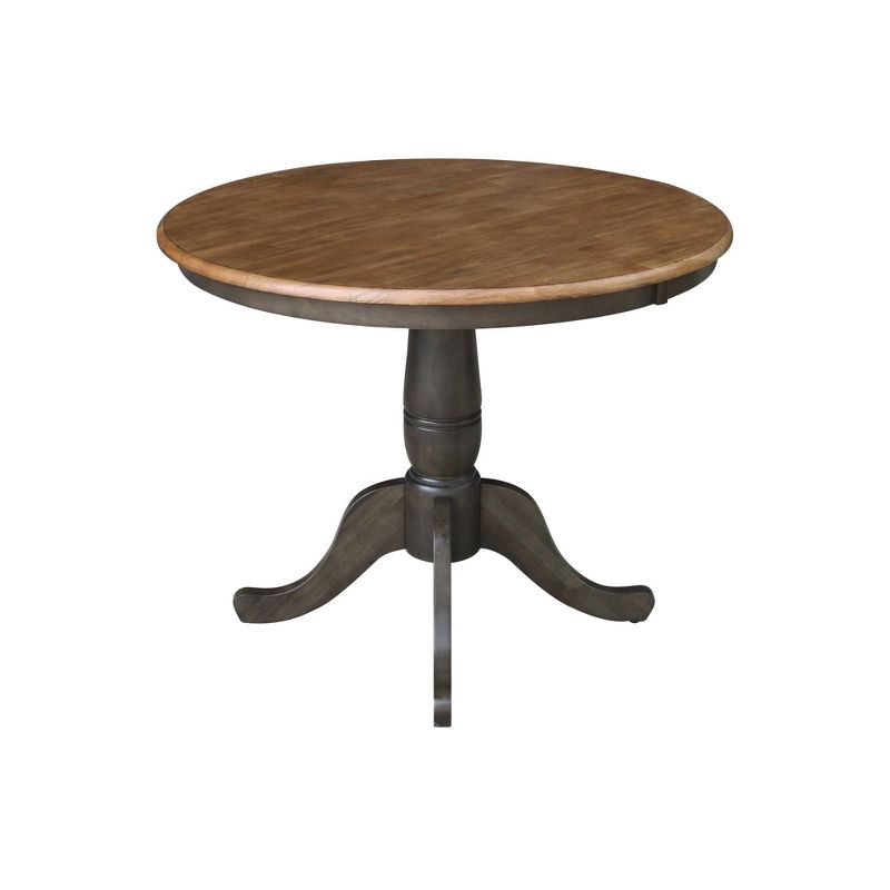 Eric Round Top Pedestal Table Hickory Brown - International Concepts, 3 of 6