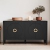 Sophisticated Fir Veneer Cabinet with Textured Finish,Suitable for Corridor, Entrance, Living Room - Leovsnove - 2 of 4