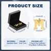 Unique Bargains Men Weddings Gift Classic Alphabet Cuff Links with Box 2 Pcs - 2 of 3