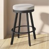 Amisco Swice Upholstered Barstool Light Gray/Black: 30" Height, Polyester, Steel Frame, 300 lbs Capacity - 2 of 4