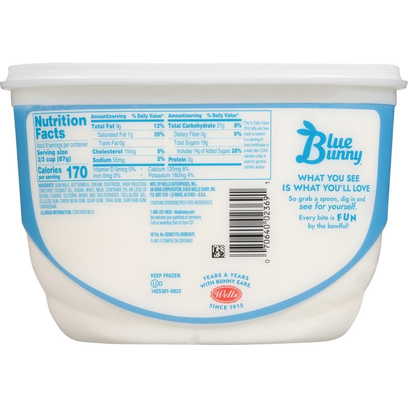 Blue Bunny Soft Vanilla Frozen Dessert - 46 fl oz, 5 of 6