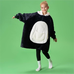 Joyfy Wearable Blanket Hoodie for Kids Adults, Christmas Oversized Flannel Fleece Sweatshirt Blanket, Cozy Blanket Birthday Gift for Family Girls Boys - 1 of 4