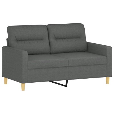 vidaXL Sofa Accent Upholstered Sofa Couch Furniture for Living Room Fabric - Dark Gray 47.2"