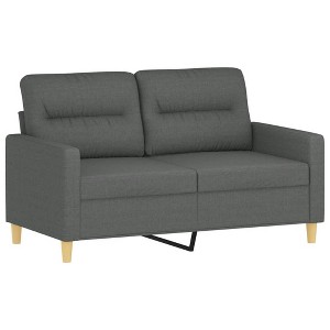 vidaXL Sofa Accent Upholstered Sofa Couch Furniture for Living Room Fabric - Dark Gray 47.2" - 1 of 4