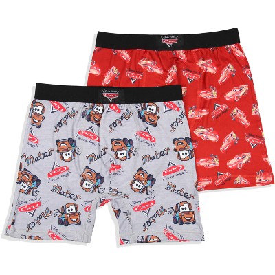 Disney Mens 2 Pack Cars Film Movie Boxers Underwear Boxer Briefs