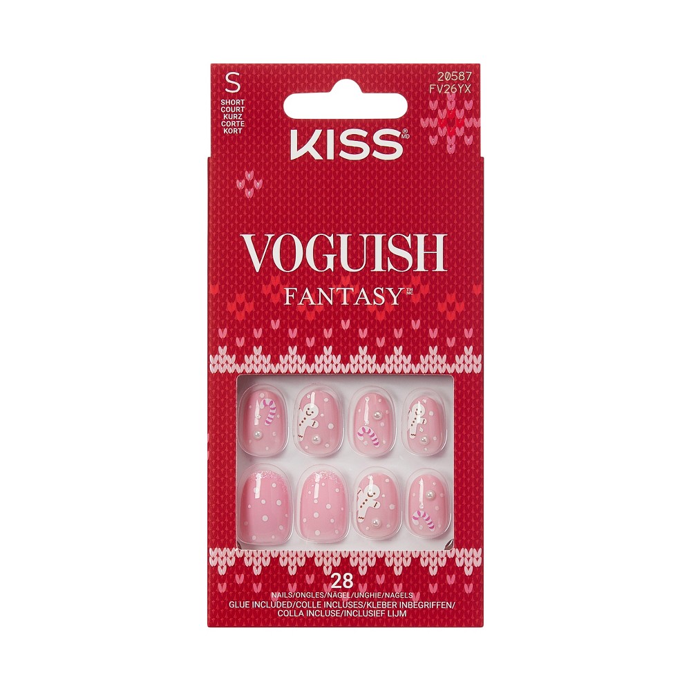 Kiss Nails Voguish Fantasy Fake Nails - Ho Ho Holiday - 33ct