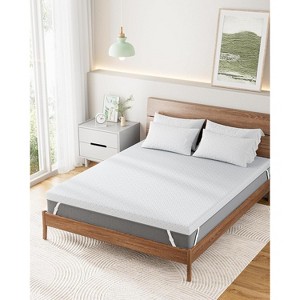 PERLECARE King Mattress Topper - 3 Inch Cooling Memory Foam Mattress Pad for Pressure Relief, Bed Topper with Bamboo Cover, Removable & Washable - 1 of 4