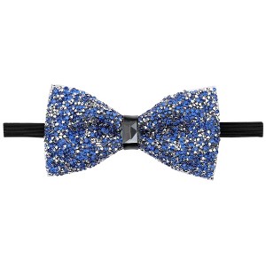INSPIRE CHIC Women's Fine Diamonds Shiny Adjustable Bow Tie - 1 of 4