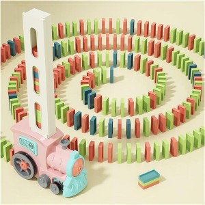 Probe Hues Domino Train Toy for Kids, Automatic Stacking Game, Montessori Educational Toy, Ages 3-8 - 1 of 3