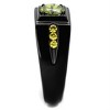 Slickblue Men's Black Ring, Olivine CZ Stone, Yellow Accents, IP Plated Stainless Steel, Polished Finish, Size 8-13 - 4 of 4