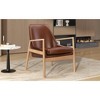 ACEPANO Modern High Back PU Leather Accent Armchair-Brown - 4 of 4