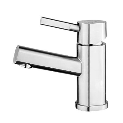 ALFI Waterhaus Solid Stainless Steel, Single Hole, Single Lever Lavatory Faucet