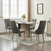 Okak Chenille Dining Chairs Set of 2, Modern Kitchen Chairs with Comfy Fabric Upholstered, Accent Chairs with Stainless Steel Plating Legs - 3 of 4