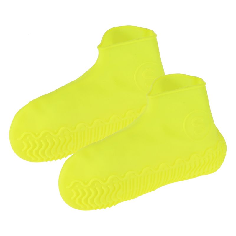 Unique Bargains Unisex Silicone Shoes Covers Rain Boots Reusable Rain Shoe Covers Non-Slip 1 Pair, 1 of 7