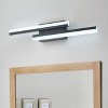Modern Gold&Black LED Vanity Light for Bathroom, 2-Bar Wall Sconce Fixture with Frosted Acrylic Shade - 2 of 4
