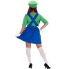 Adult Green Plumber Dress Costume - 3 of 3