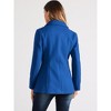 INSPIRE CHIC Women's Work Office Winter Overcoat Single Breasted Point Collar Pea Coat - 4 of 4