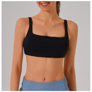 Women's Light Strappy Sports Bra - Low Cut Cute Tank Tops Fitness Running Gym  Bodisuit - 1 of 3