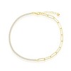Bella Silver Sterling Silver 2mm Half Tennis & 3.5mm Paperclip Anklet - Gold Plated - Gold - 9+1 Inch - 2 of 4