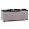 CAVINAS Faux Leather Storage Ottoman Bench,Upholstered Ottoman with 3 Flip Over Serving Trays for Living Room,Bedroom - 4 of 4