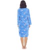 Casual Nights Women's Printed Fleece Snap-Front Lounger House Dress - 3 of 3
