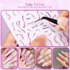 Saviland Unisex 10 Sheets Glitter Floral 3D Self-Adhesive Nail Art Stickers Set with Tweezer - Assorted Designs. - 4 of 4