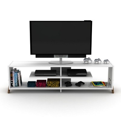 NicBex TV Stand Mid Century Modern Media Console with 4 Shelves Open Storage Entertainment Center for Living Room