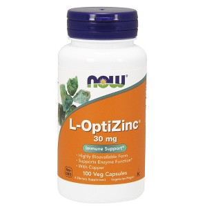 L-OptiZinc 30 mg by Now Foods  -  100 Capsule - 1 of 2