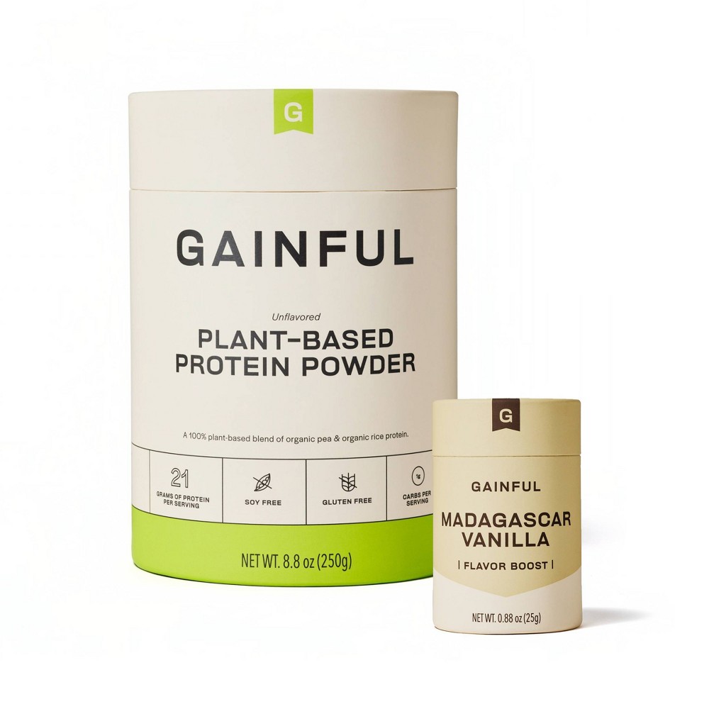Photos - Vitamins & Minerals Gainful Vegan Plant Based Protein Powder with Madagascar Vanilla Bundle 