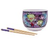 Silver Buffalo Invader Zim and GIR 20-Ounce Ceramic Ramen Bowl and Chopstick Set - 2 of 4