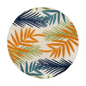 World Rug Gallery Evora Palm Frond Indoor/Outdoor Area Rug - 1 of 4