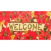 Olivia's Home Indoor/Outdoor Doormat – Welcome Poinsettia Design in Festive Red, 22" x 32" Seasonal Accent Mat - 2 of 3