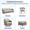 Buenhomino 6 Piece Patio Conversation Sets with Sofa Couch, Rattan Wicker Swivel Chairs with 2 Ottoman, Coffee Table & Cushions, Outdoor Furniture Set - 2 of 3