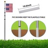 Outdoor Flag Poles, Flag Pole for Outside In Ground with American Flag and Ornament Ball for Residential or Commercial - 3 of 4
