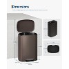 16 Gallon (50L&10L) Step-On Trash Can with Soft-Close Lid and Hands-Free Foot Pedal Brushed Stainless Steel Fingerprint-Resistant Garbage Bin - 2 of 4