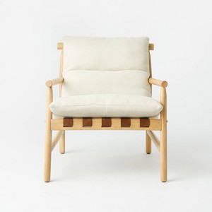 Holly Sling Back Accent Chair Cream/Natural (KD) - Threshold™ designed with Studio McGee - 1 of 4
