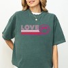 S.W.Smiley Love Retro Heart Eyes - Women's Garment Dyed Graphic T-Shirt - 3 of 4