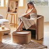 Barrel Chair with Storage Ottoman Set - 2 of 4