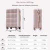TUYOHW Luggage Set of 3, Airline Certified Carry-on Luggage with Cup Holder, ABS Hard Shell Luggage with Spinner Wheels - 3 of 4