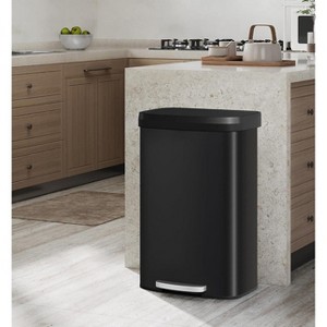Acekool 21 Gallon 80L Step-On Trash Can with Soft-Close Lid, Stainless Steel Kitchen Garbage Bin with Liner Rim for Office, Bathroom, Dining Room - 1 of 4