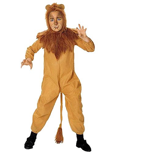 Halloween The Wizard of Oz Cowardly Lion Kids' Costume Brown, Men's