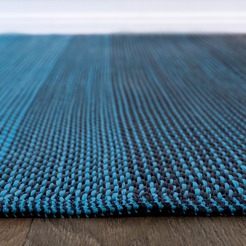 World Rug Gallery Contemporary Stripe Shade Reversible Recycled Plastic Outdoor Rugs, 3 of 12