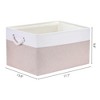 REGALWOVEN Storage Bin with Handles for Closet Organizing Clothes 2 Pcs - 4 of 4