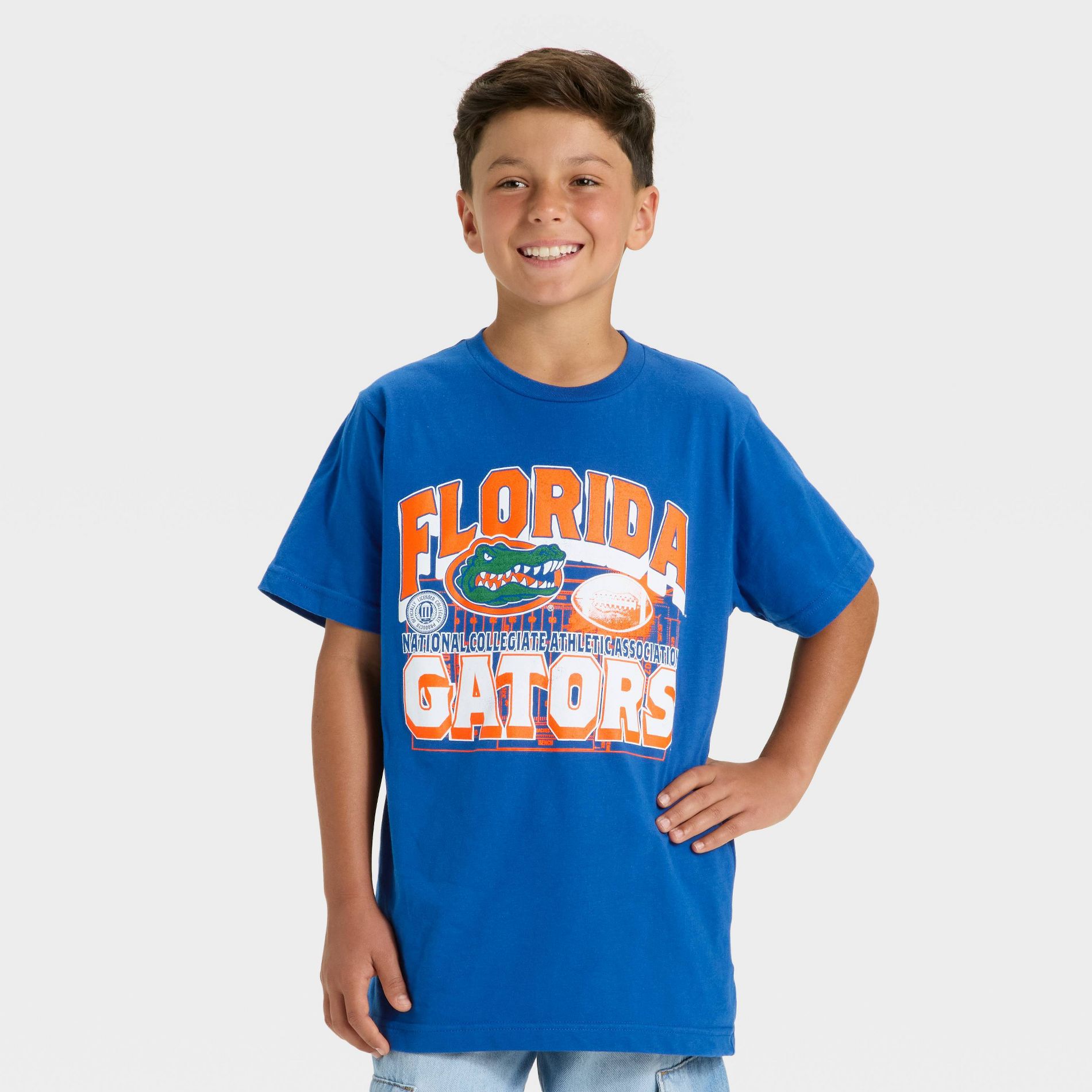 Boys' Florida Gators Short Sleeve Oversized Graphic T-Shirt - S