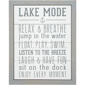 Pavilion Gift Company - Lake Mode - 12" x 15" MDF Sign - Wall Sign Panels - 1 of 4