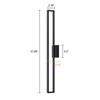 LLHZSY 31  7/10" Matte Black Modern Integrated LED Outdoor Wall Light Fixture Wall Mount for Exterior Porch Yard Patio Garage - 3 of 4